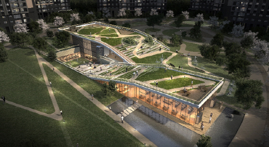 더샵 커뮤니티센터 '클럽 더샵' 친환경 디자인